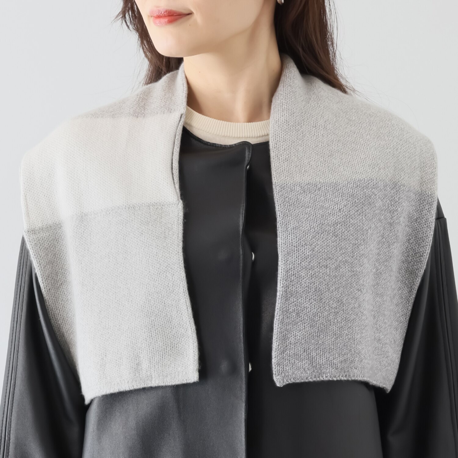 ハセガワ シルクカシミヤ 差し込みニットマフラー