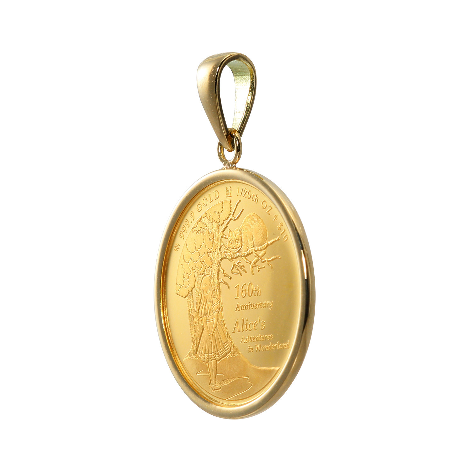 チェルカーレ 純金　ロイヤルミント製造 ２０２５年 不思議の国のアリス コインペンダントトップ ＜１／２０オンス＞