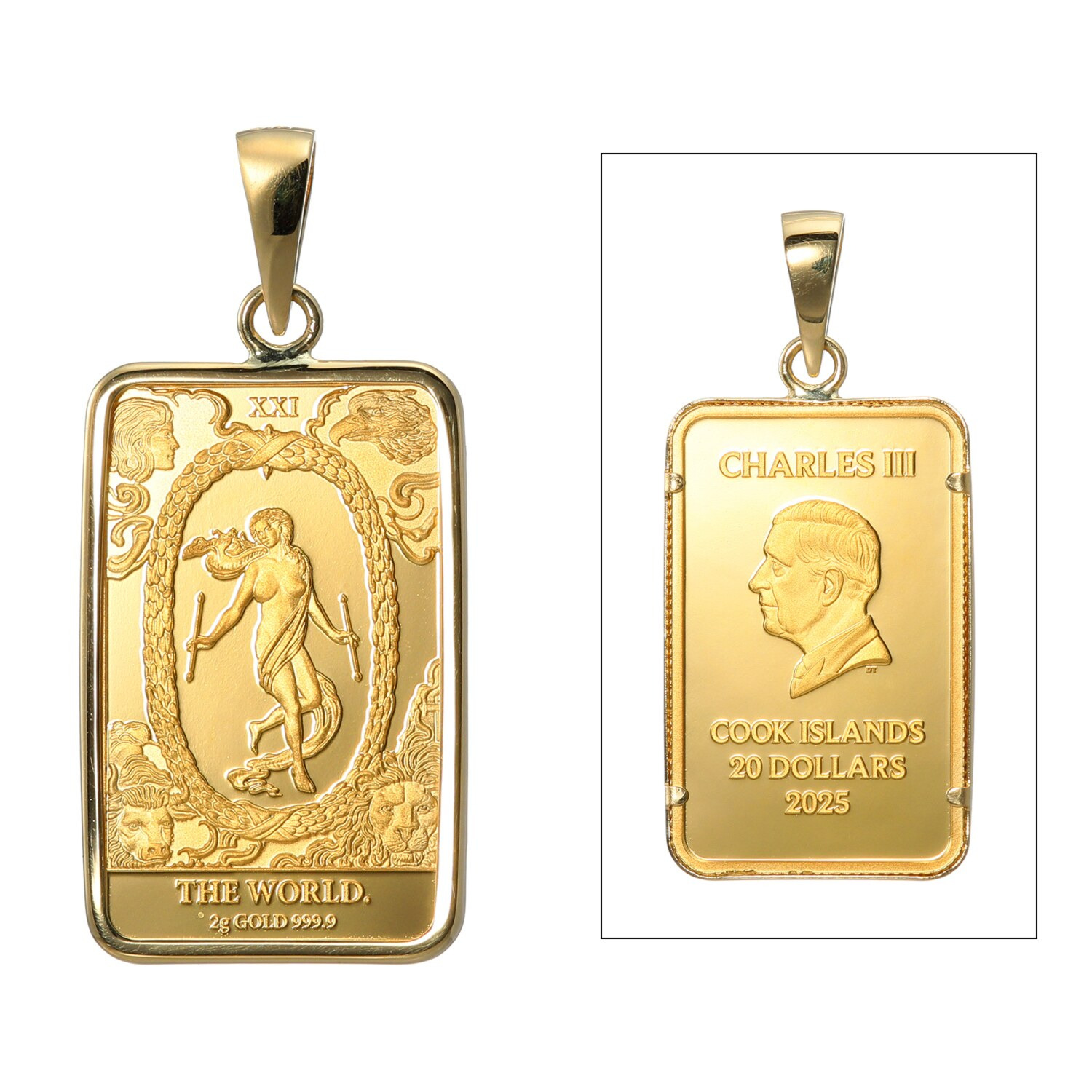 チェルカーレ 純金 ２０２５年 ザ・ワールド インゴット型コイン ペンダントトップ