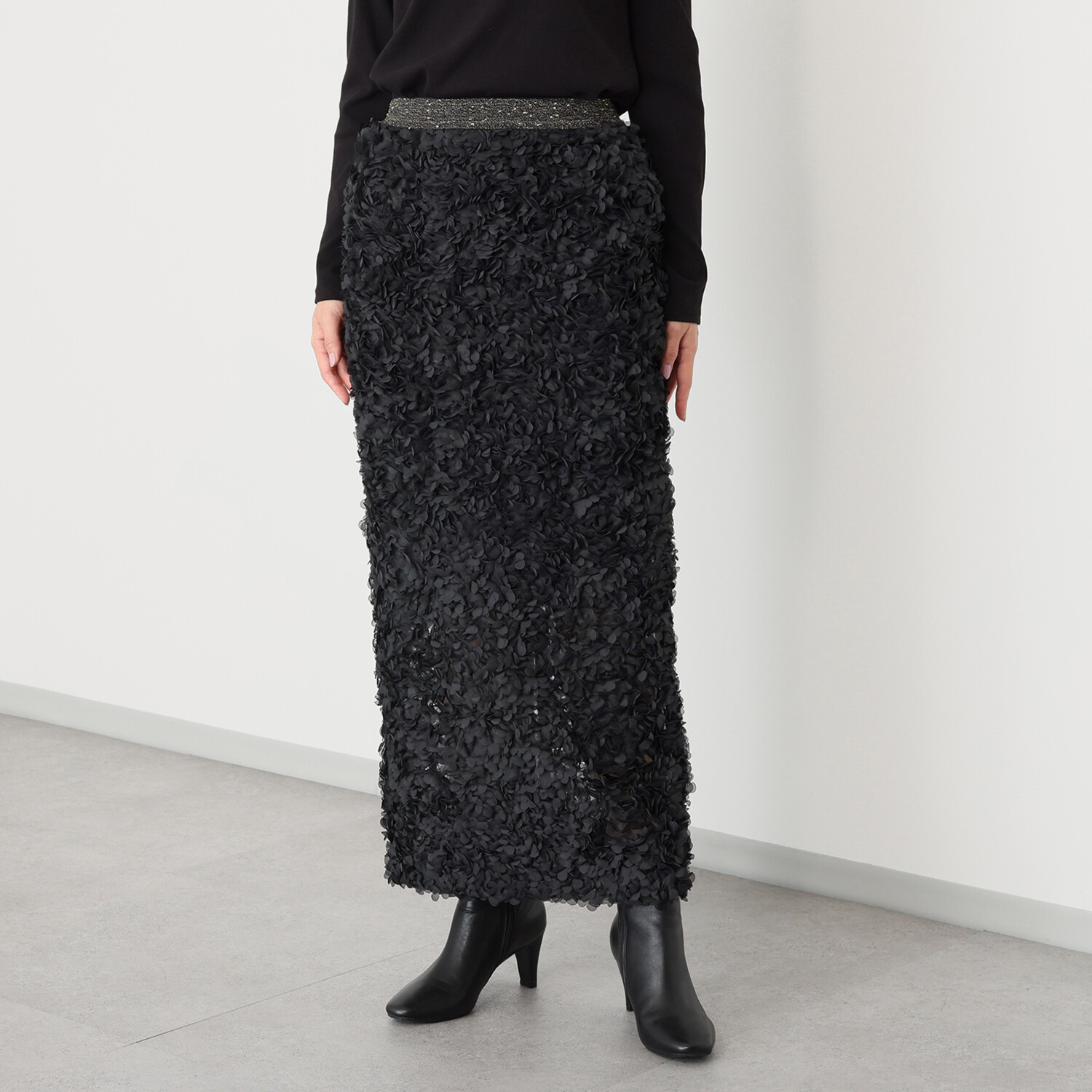プリモヴァローレ フラワーレース スカート