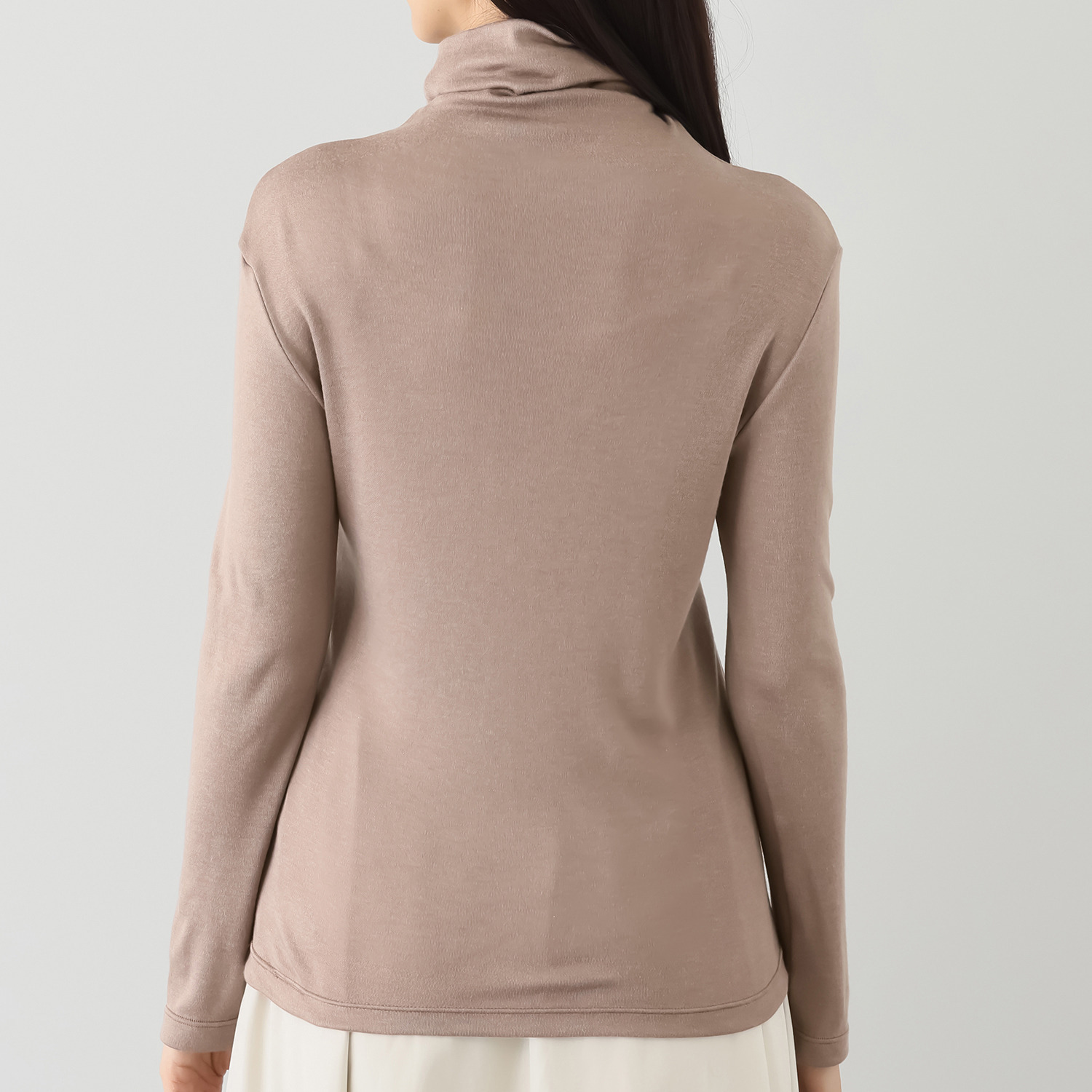 ココンライフ　ドゥ 吸湿発熱＆吸放湿 子猫のタッチ シルク混 ボトルネックプルオーバー