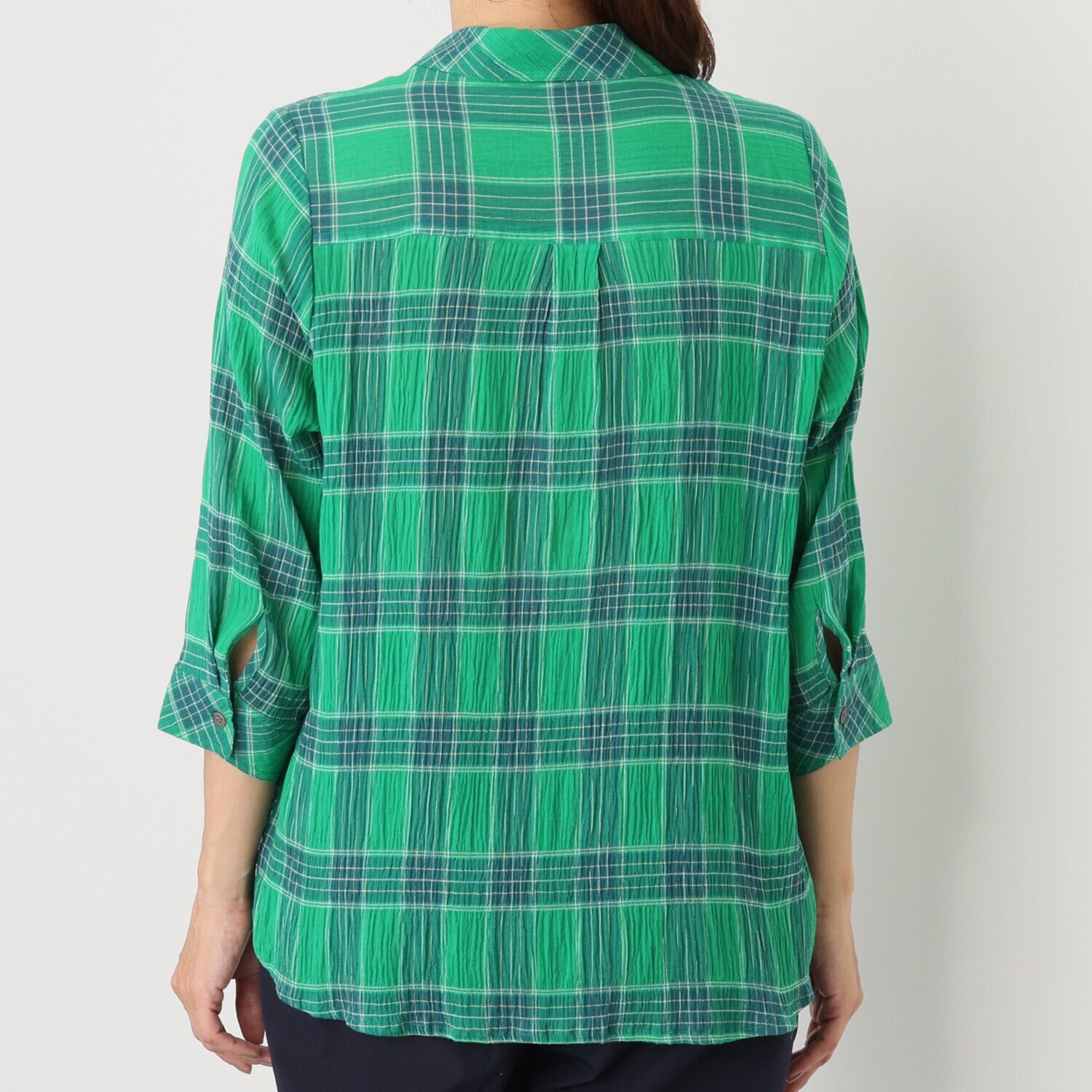 ダジュール 楊柳 チェックブラウス