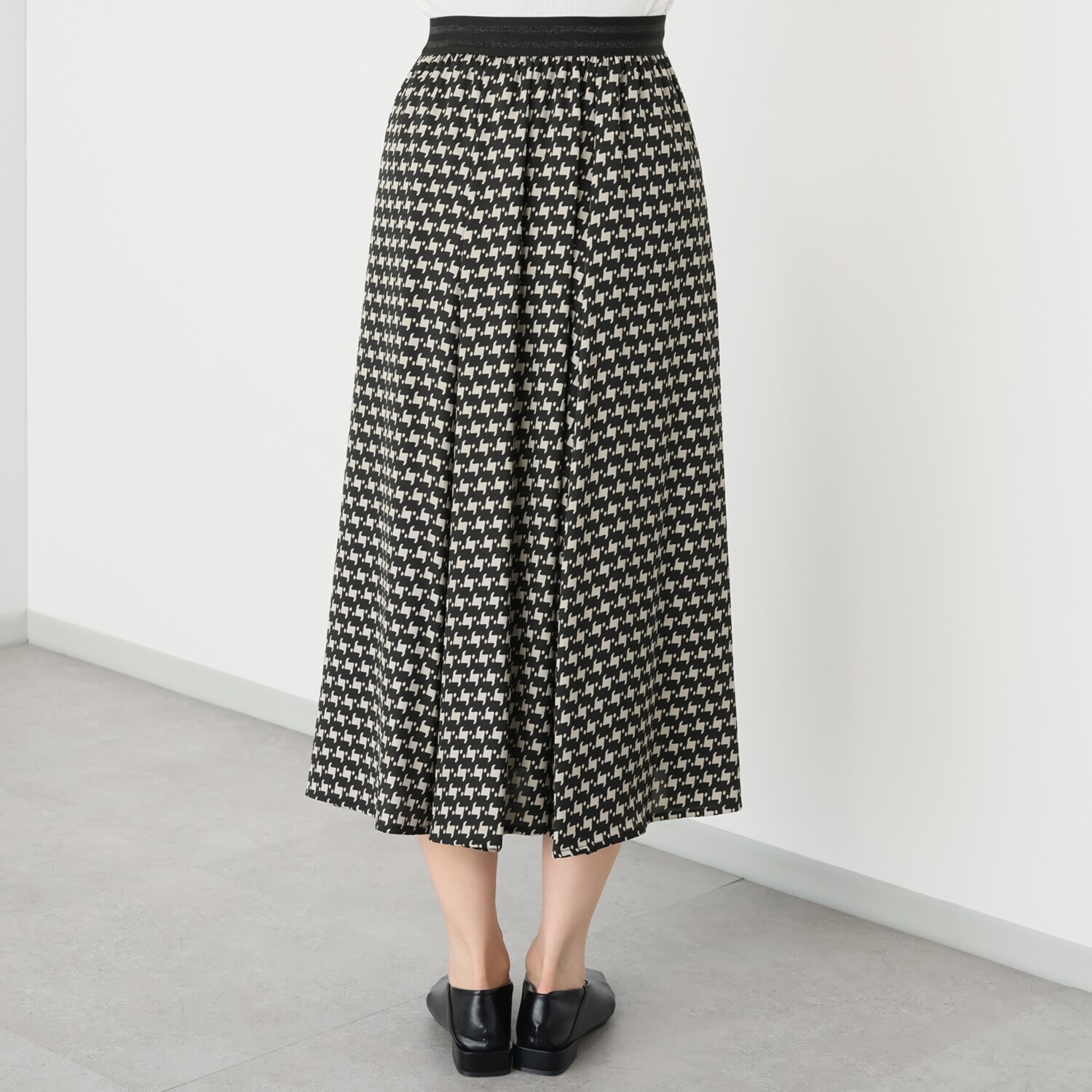 スタイル・ラヴィー ジオメトリックプリント フレアースカート