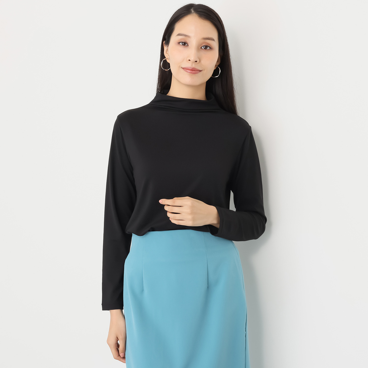 ココンライフ　ドゥ ＵＶカット・吸湿発熱 ルナセル（Ｒ）ベア天竺 ボトルネックプルオーバー