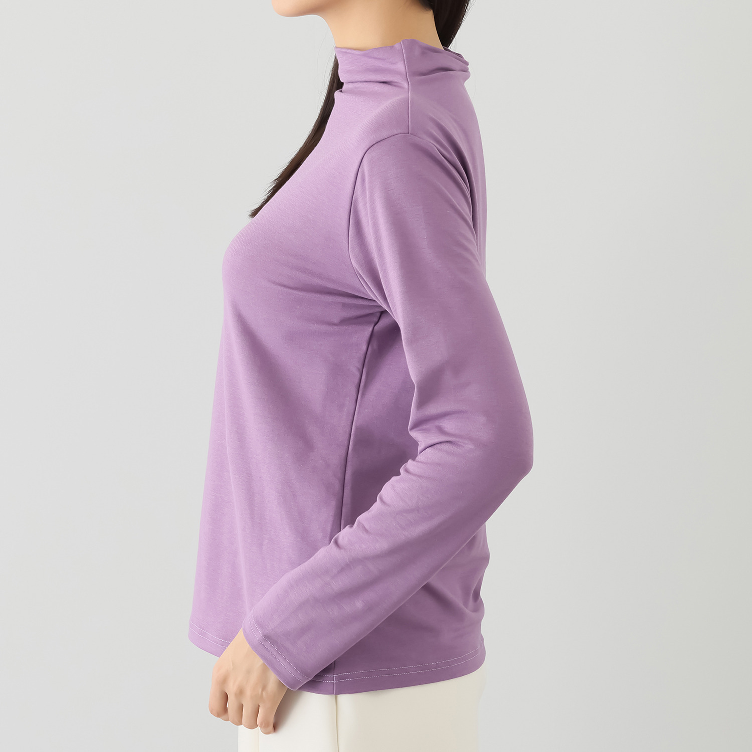 ココンライフ　ドゥ ＵＶカット・吸湿発熱 ルナセル（Ｒ）ベア天竺 ボトルネックプルオーバー