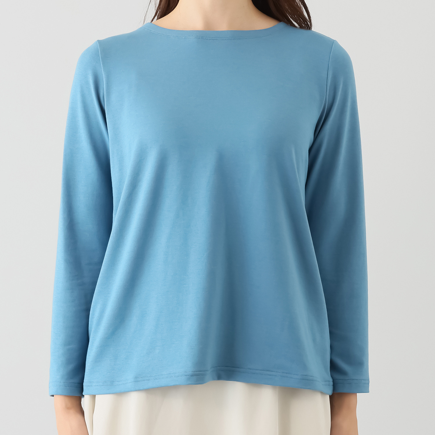 ココンライフ　ドゥ ＵＶカット・吸湿発熱 ルナセル（Ｒ）ベア天竺 クルーネックプルオーバー