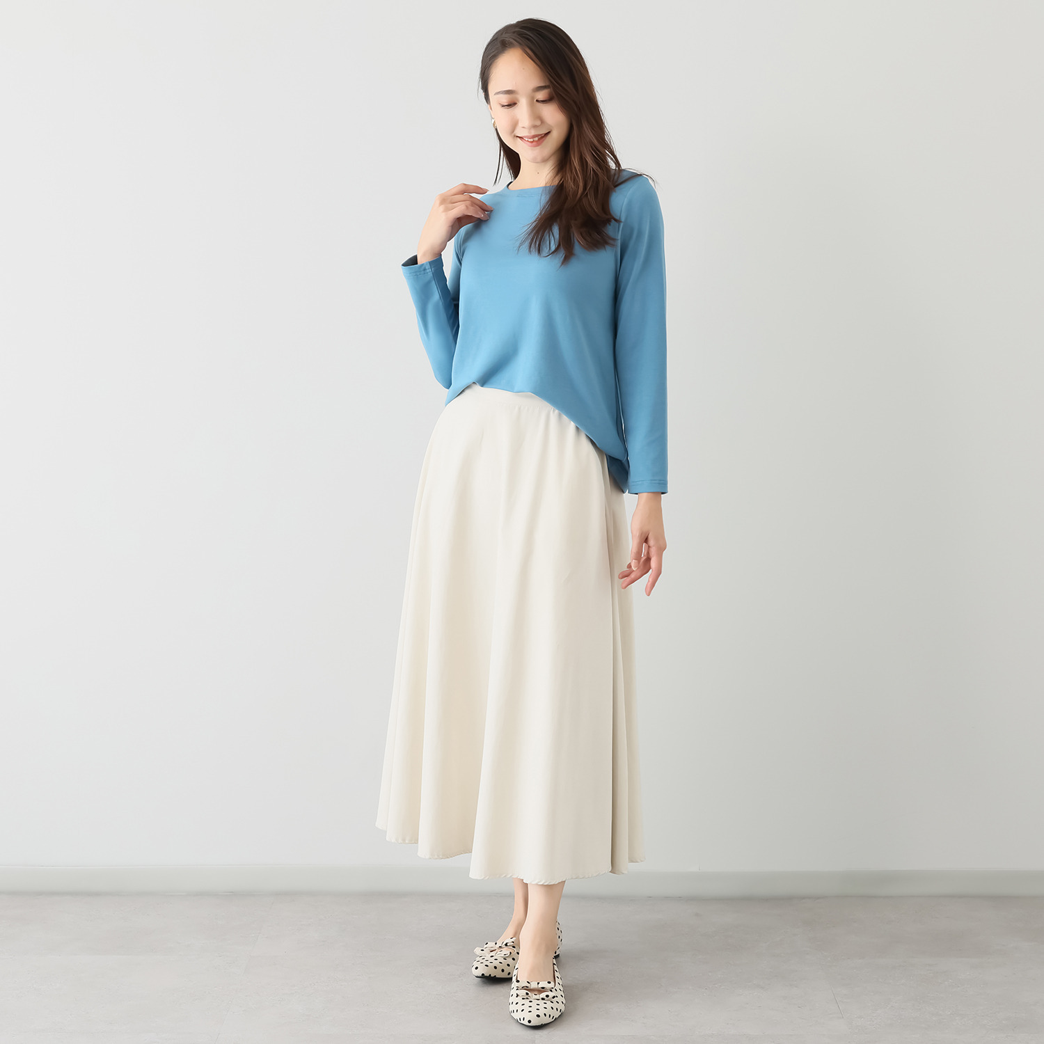 ココンライフ　ドゥ ＵＶカット・吸湿発熱 ルナセル（Ｒ）ベア天竺 クルーネックプルオーバー