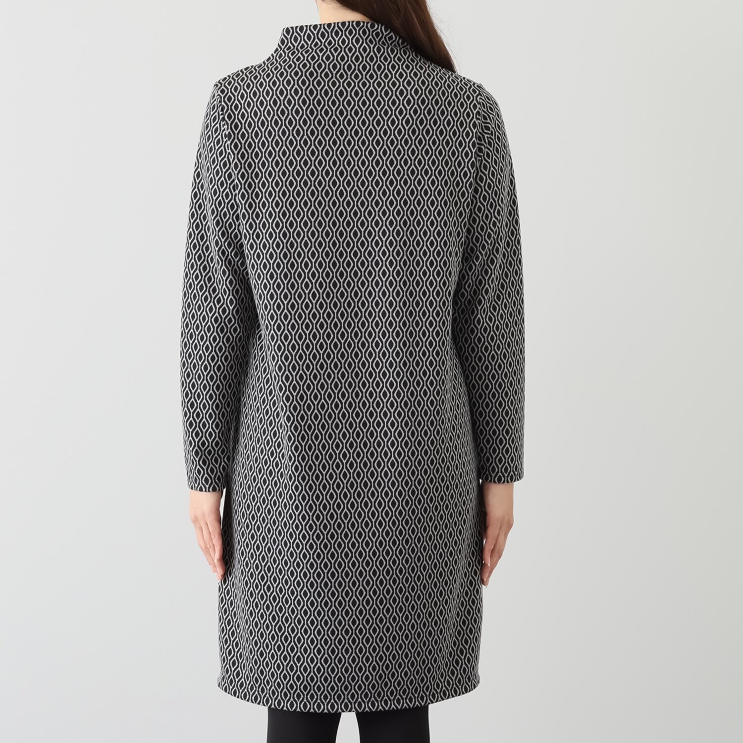 ココンライフ　ドゥ 吸湿発熱＆吸放湿 サーモギア（Ｒ） ジャガード ダイヤ柄ロングチュニック