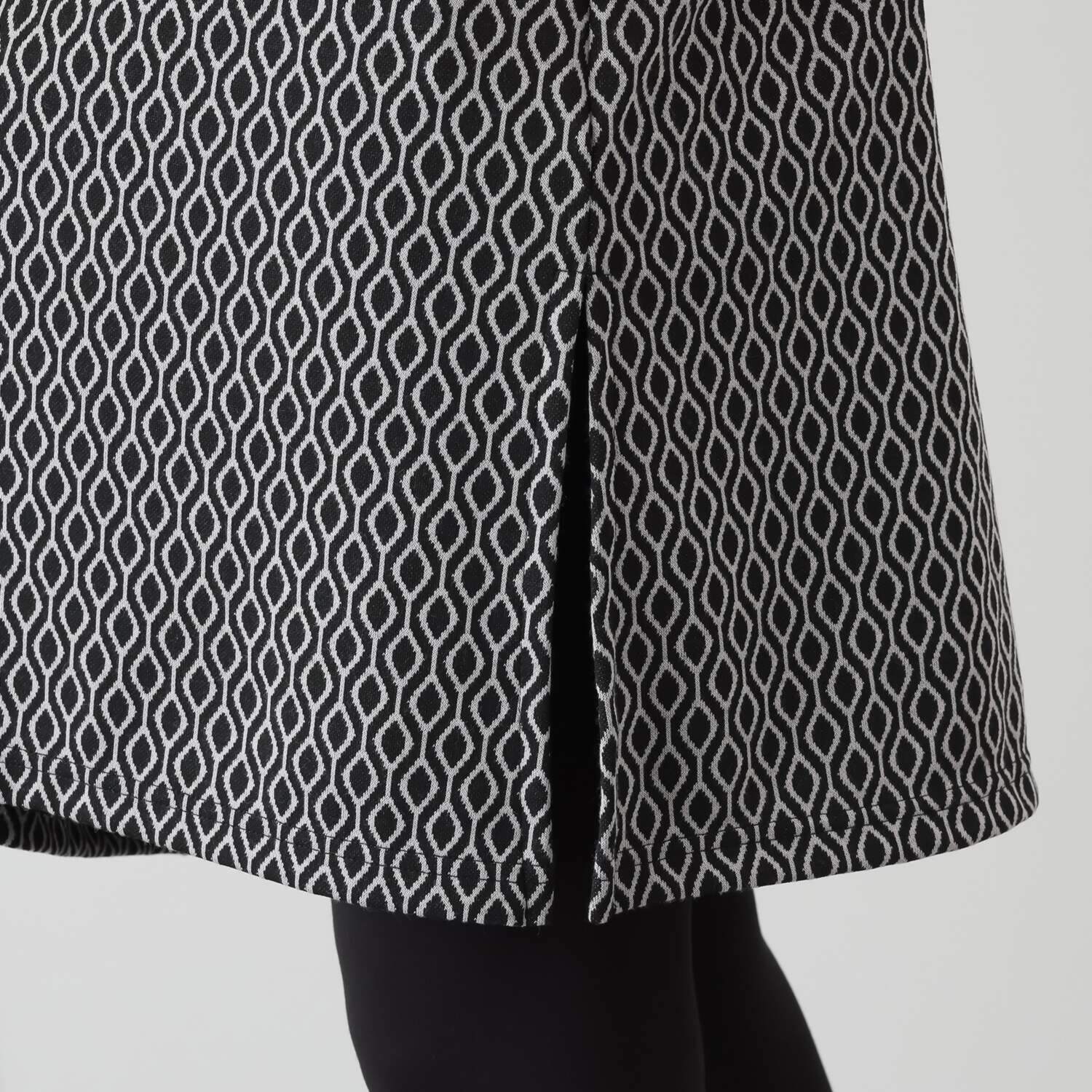 ココンライフ　ドゥ 吸湿発熱＆吸放湿 サーモギア（Ｒ） ジャガード ダイヤ柄ロングチュニック