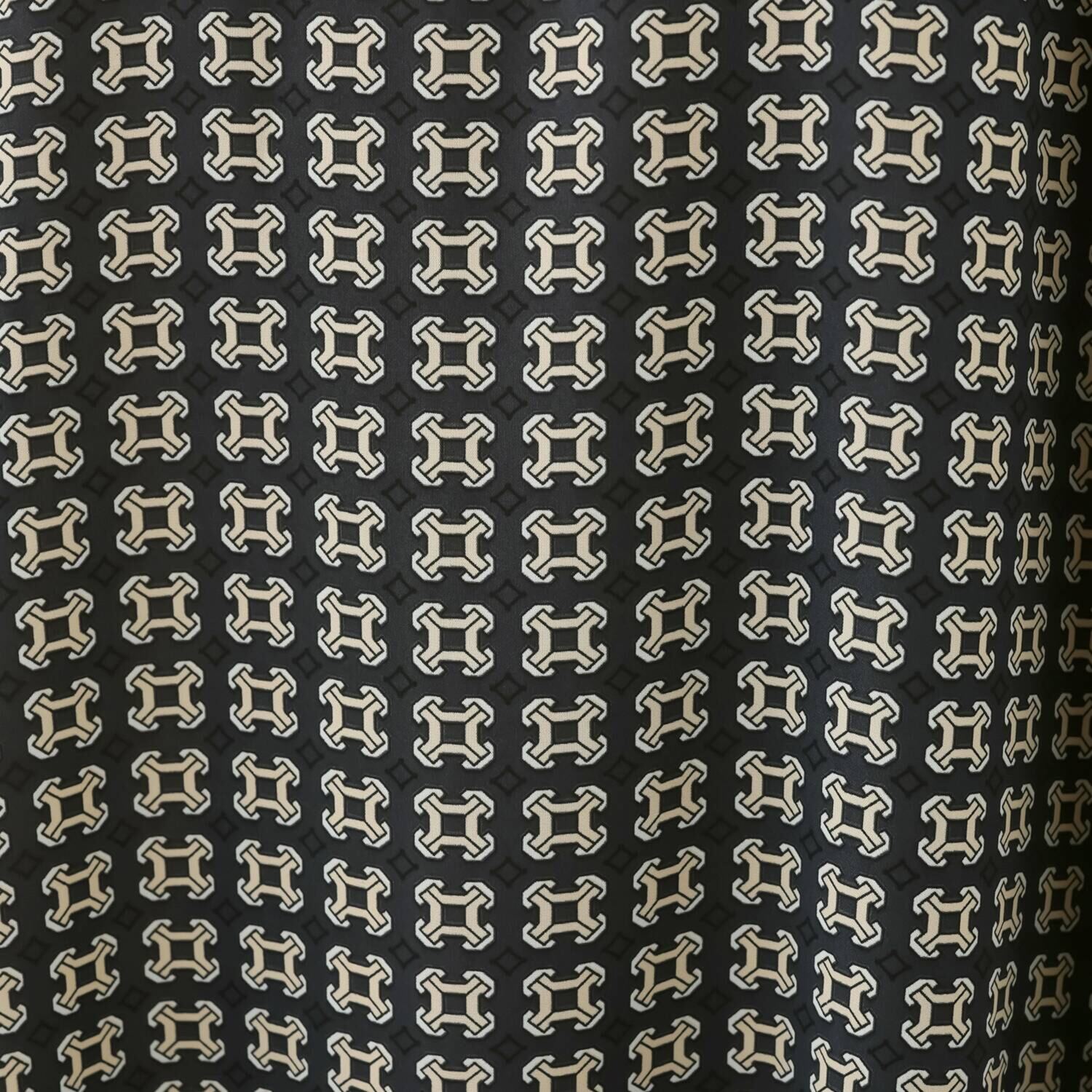 アリュメット シャーリングネック 幾何柄ワンピース