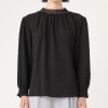 アリュメット チュール襟 シャーリングブラウス