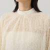 アリュメット フリンジ ジャカードブラウス