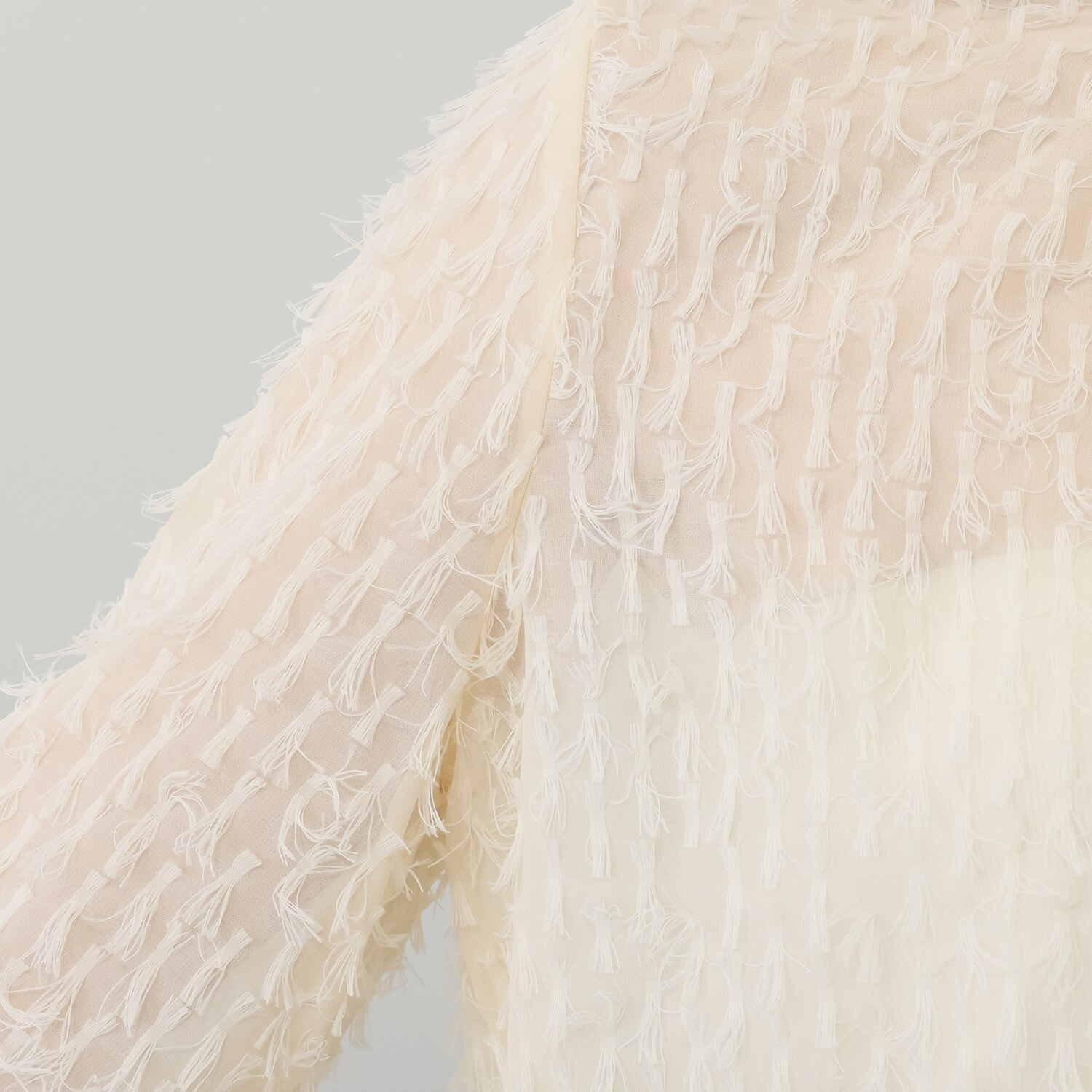 アリュメット フリンジ ジャカードブラウス