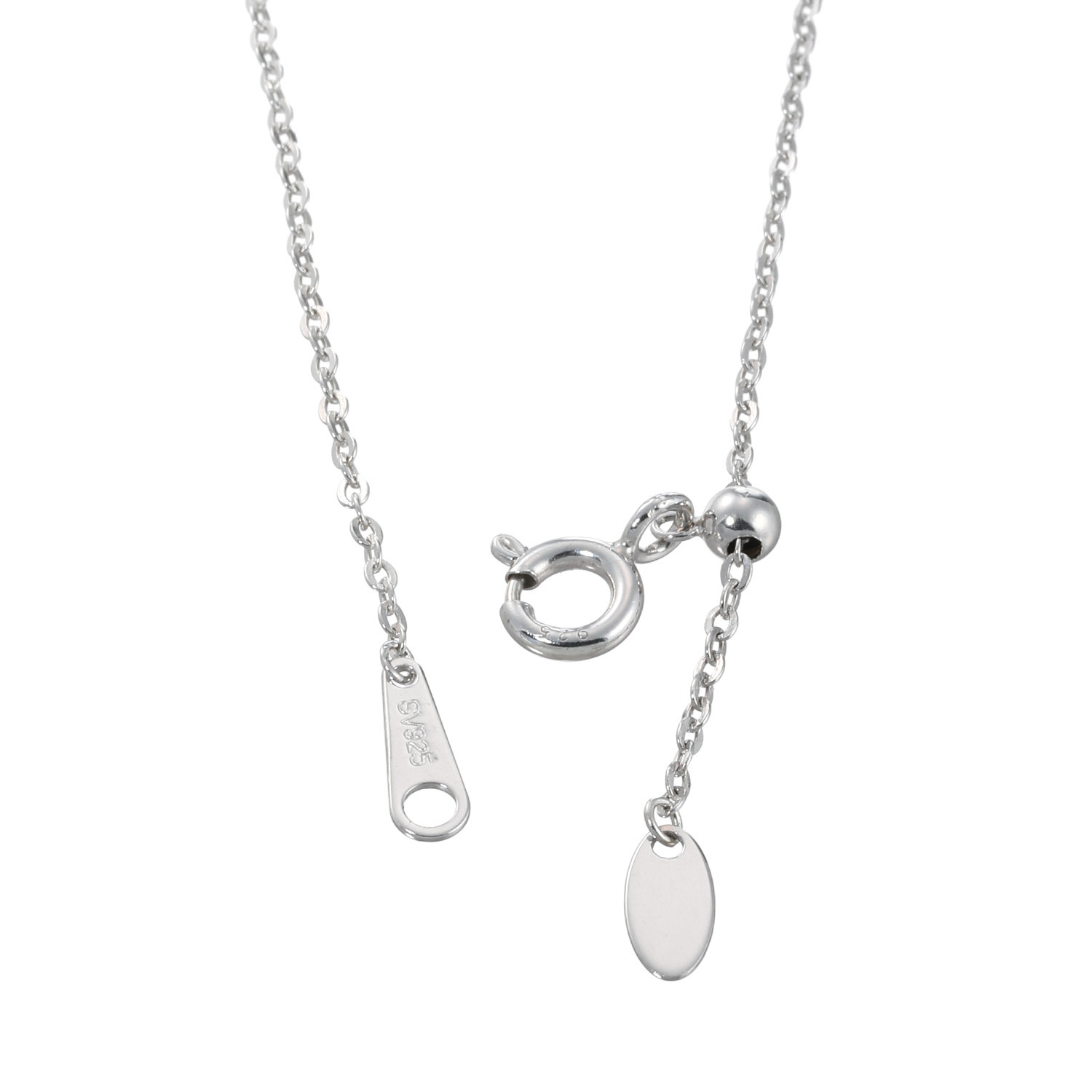 ブリランテステッラ シルバー ケーブルチェーン ロングネックレス