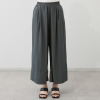 ウノ・ウノ・ドゥーエ タック奥バイカラー 柔らかドレープツイル ワイドパンツ
