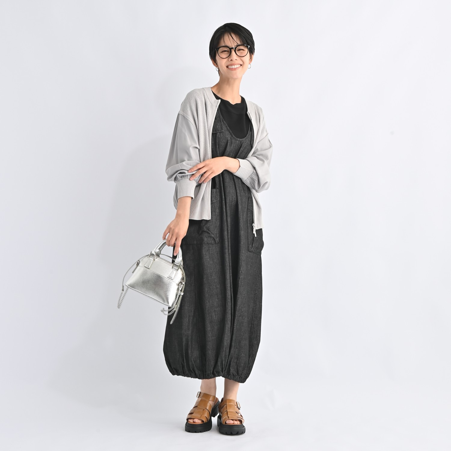 ゼラールスポーツ 襟あきがきれい！ もっちりのびのび素材 チュールコンビ ラウンドネック プルオーバー