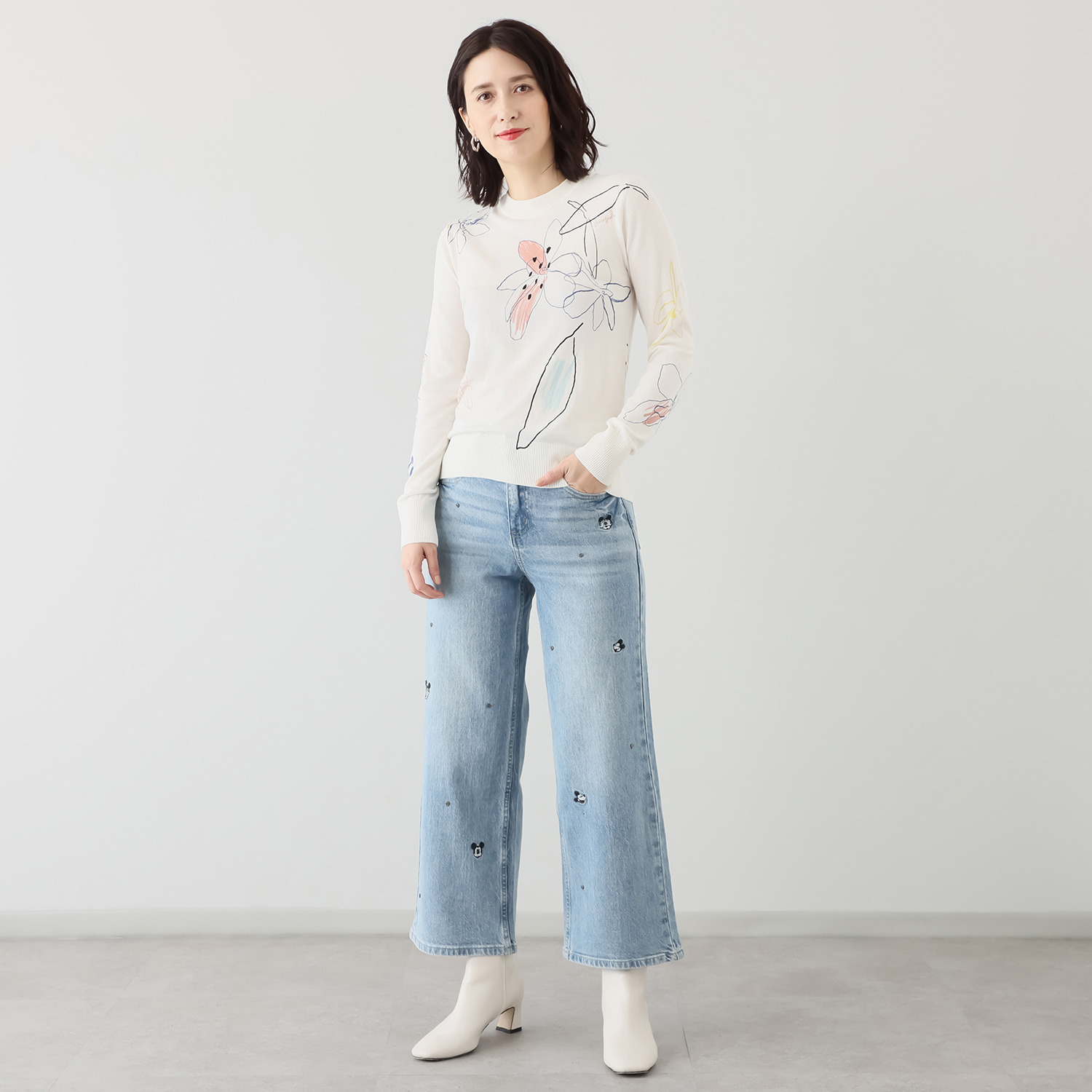 デシグアル アートプリント ニットプルオーバー