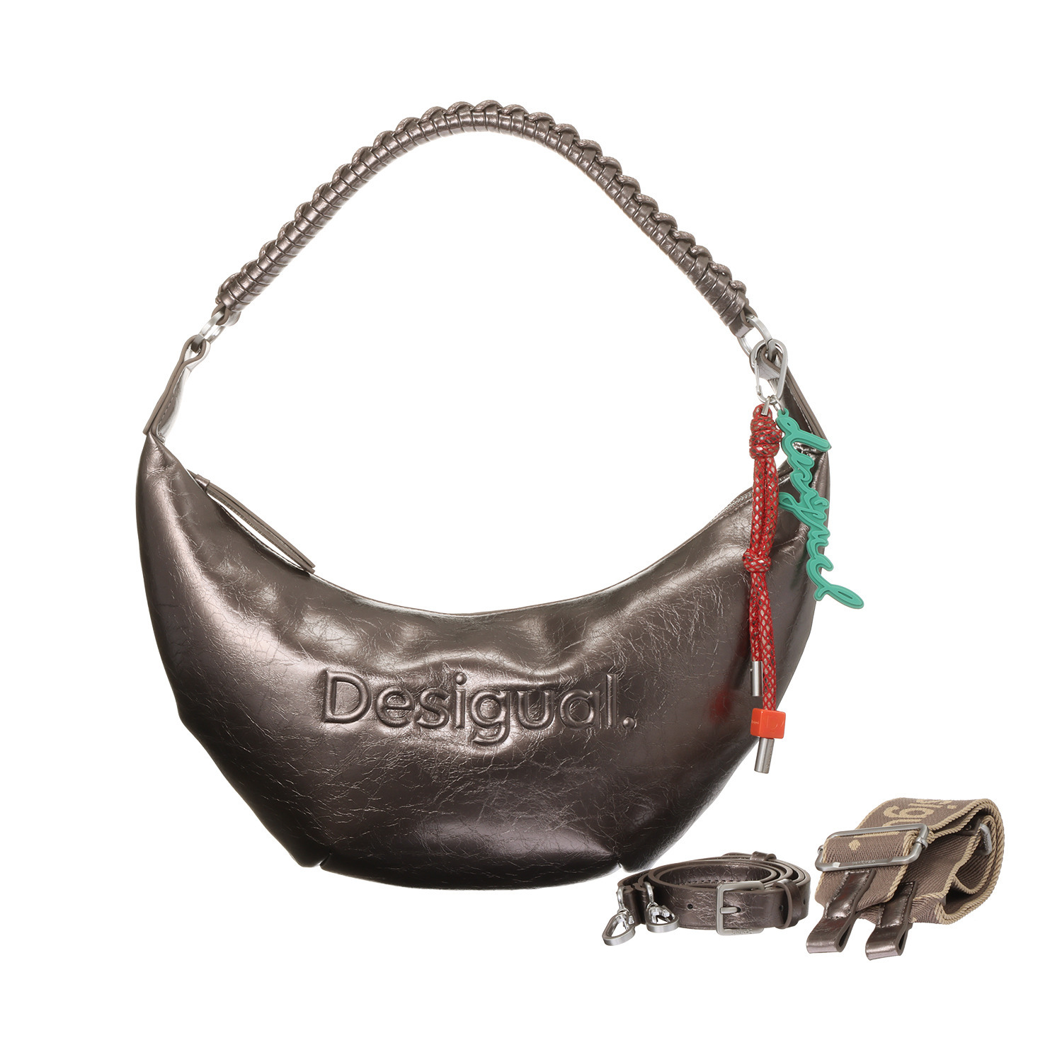 デシグアル 三日月型 ロゴ入りバッグ