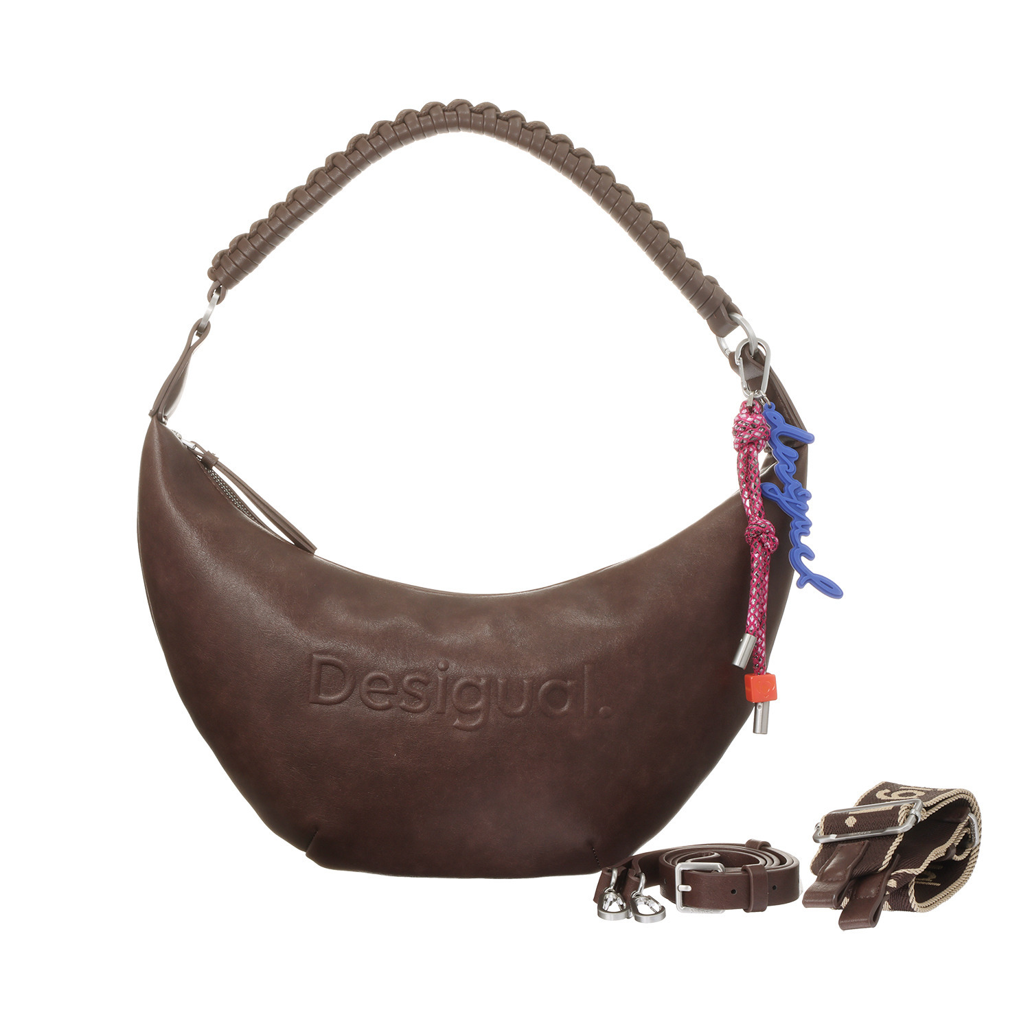 デシグアル 三日月型 ロゴ入りバッグ