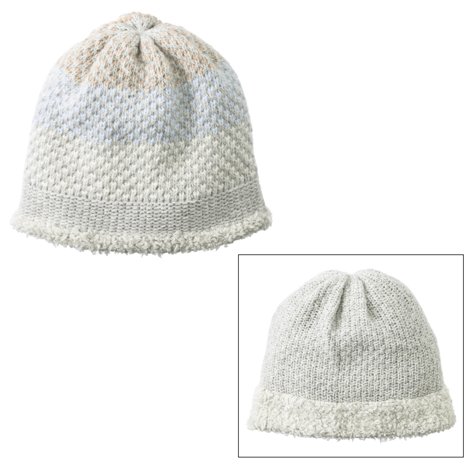 ベル・モード リバーシブルで ４通り楽しめる！ 日本製 タスマニアラムウール混 ニットワッチ