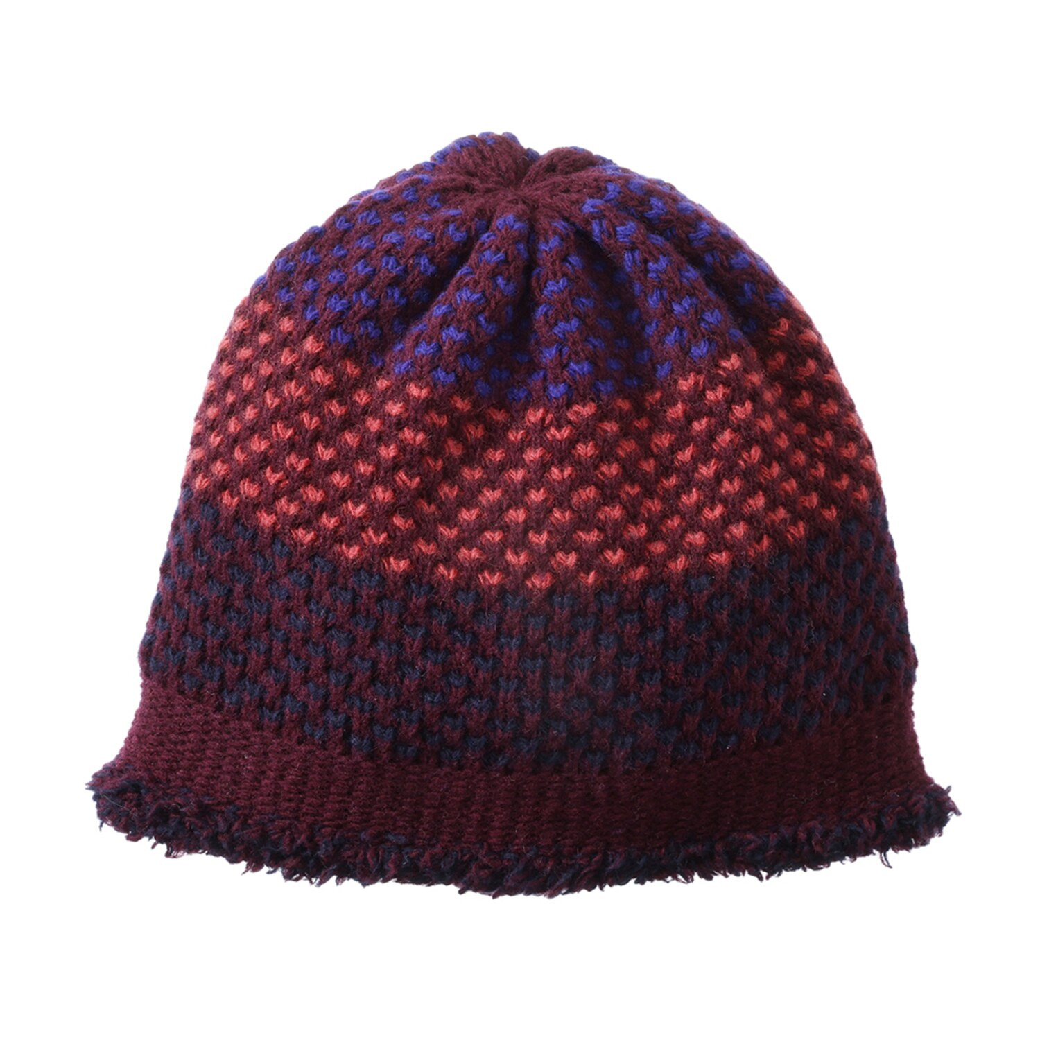 ベル・モード リバーシブルで ４通り楽しめる！ 日本製 タスマニアラムウール混 ニットワッチ