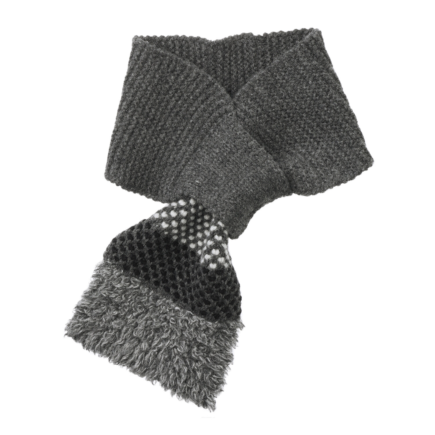 ベル・モード 日本製 タスマニアラムウール混 プチマフラー