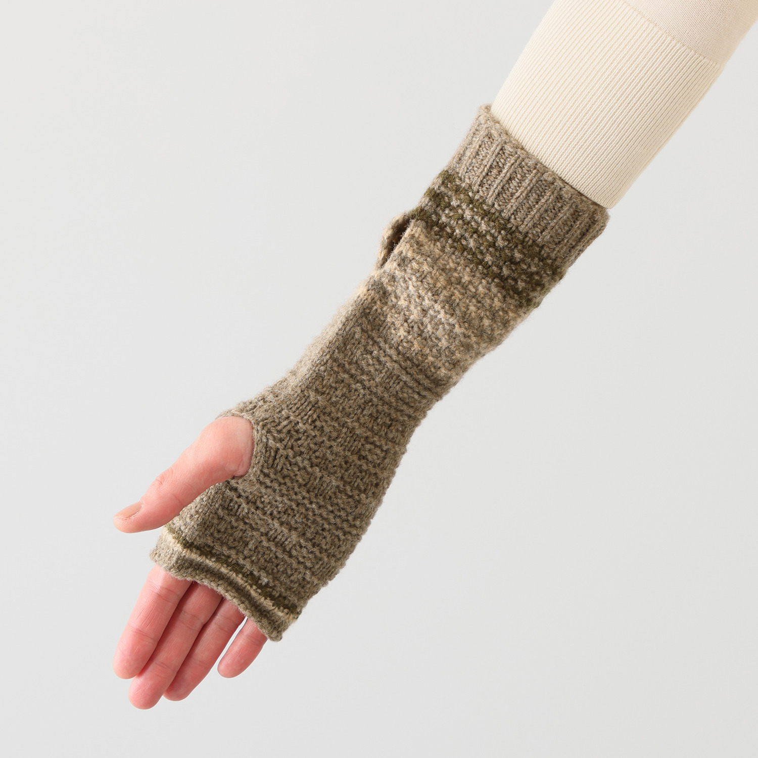 ベル・モード 日本製 タスマニア ラムウール１００％ ２ウェイアームウォーマー