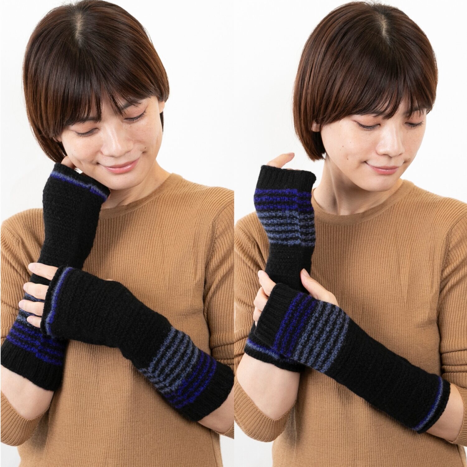 ベル・モード 日本製 タスマニア ラムウール１００％ ２ウェイアームウォーマー