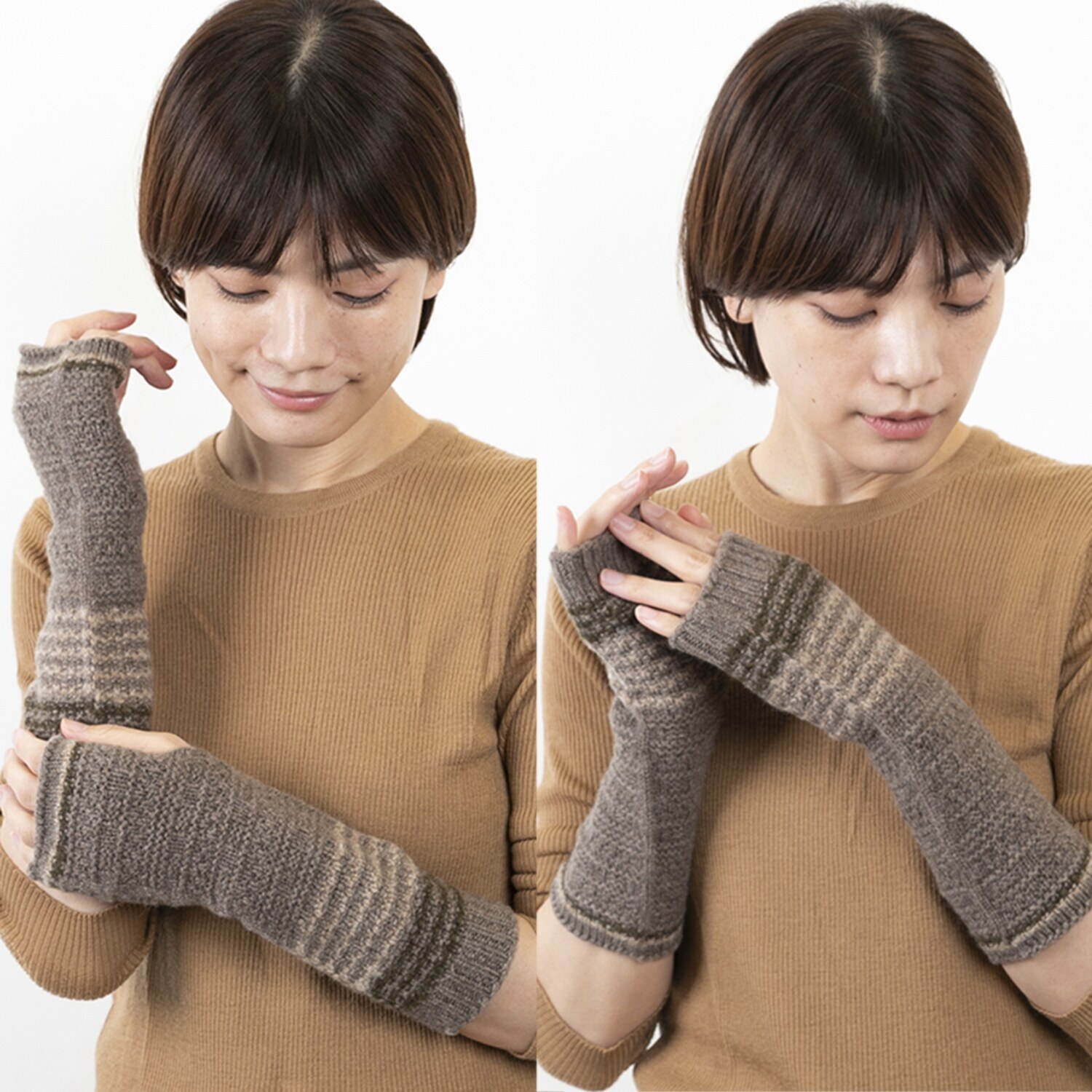 ベル・モード 日本製 タスマニア ラムウール１００％ ２ウェイアームウォーマー