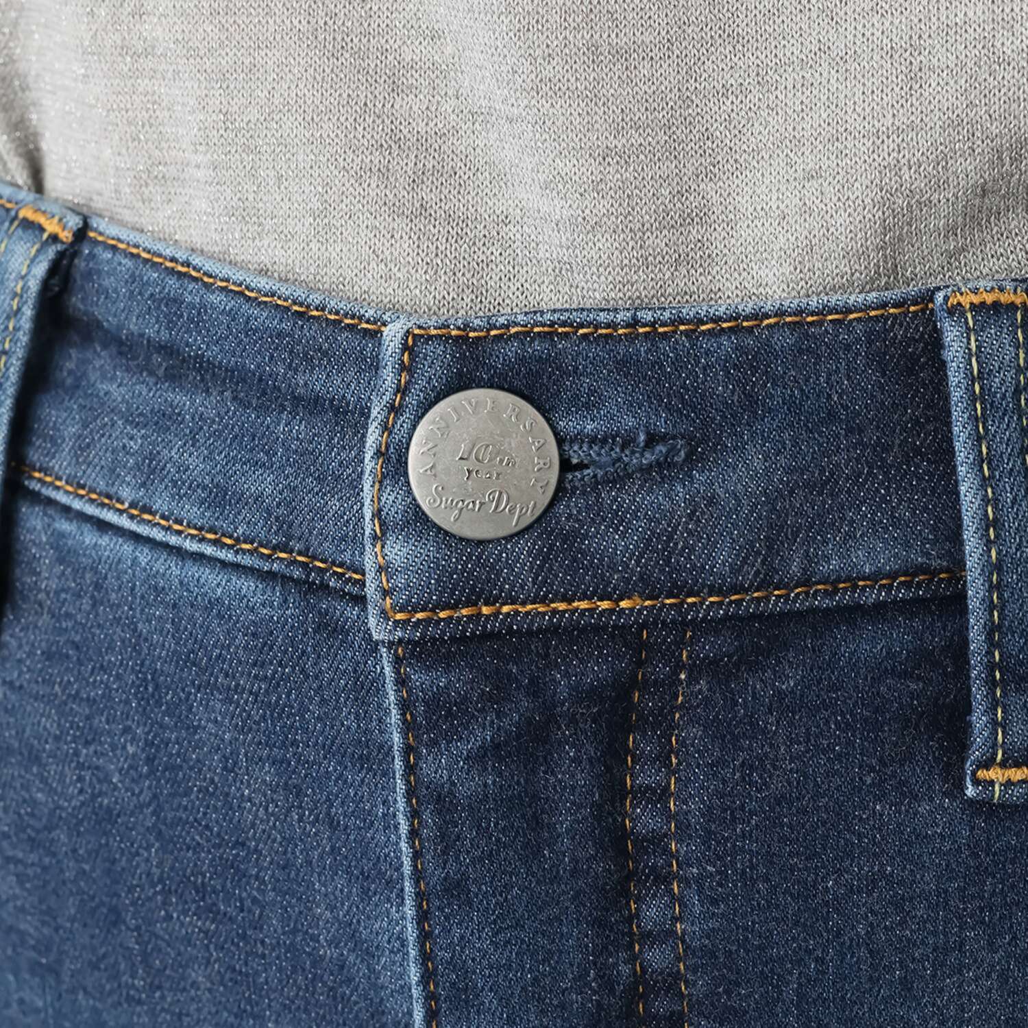 シュガーデプト ふんわり肌に気持ち良い ソフトタッチデニム 美脚ストレートジーンズ