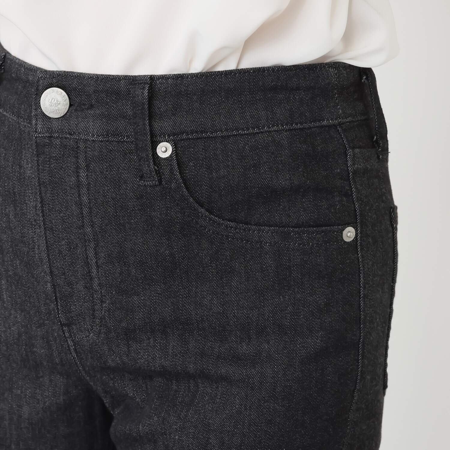 シュガーデプト ふんわり肌に気持ち良い ソフトタッチデニム 美脚ストレートジーンズ