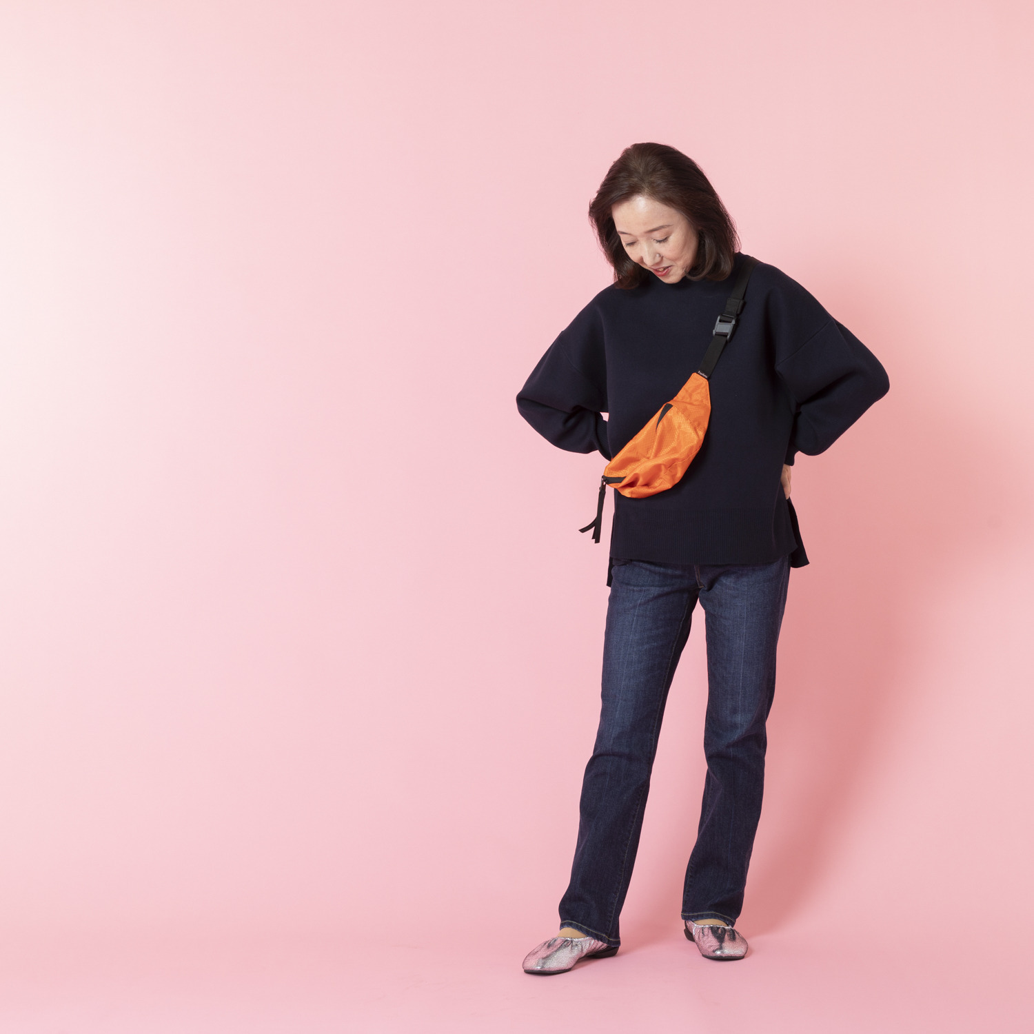 シュガーデプト ふんわり肌に気持ち良い ソフトタッチデニム 美脚ストレートジーンズ