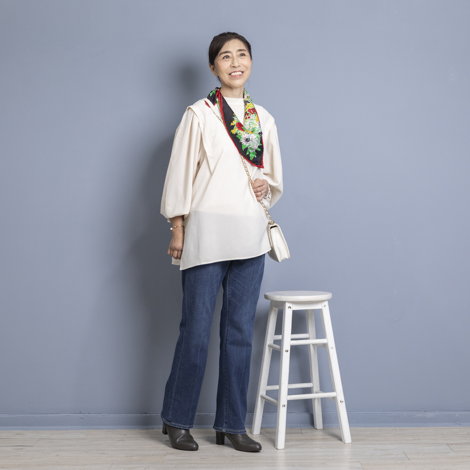 シュガーデプト ふんわり肌に気持ち良い ソフトタッチデニム 美脚ストレートジーンズ