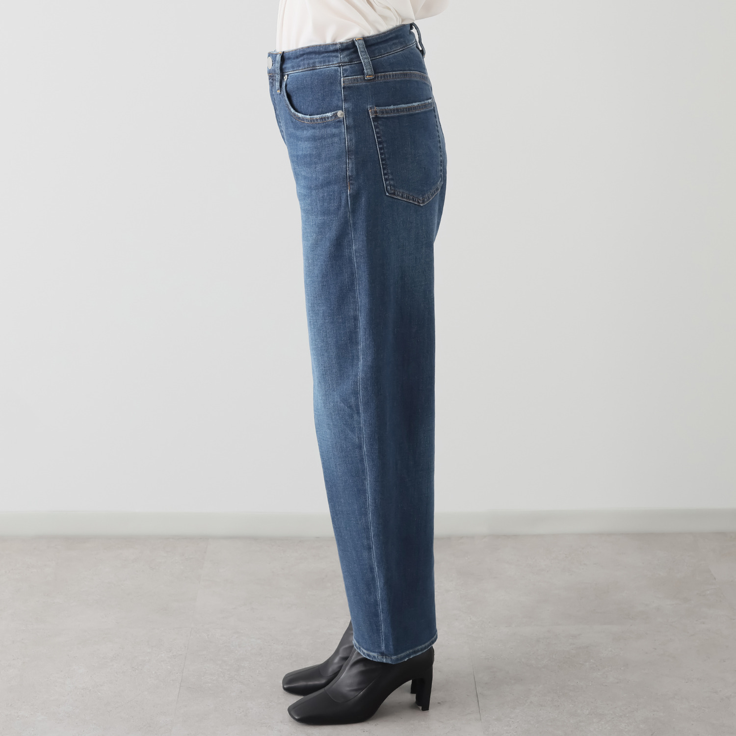 シュガーデプト ふんわり肌に気持ち良い ソフトタッチデニム カーブパンツ