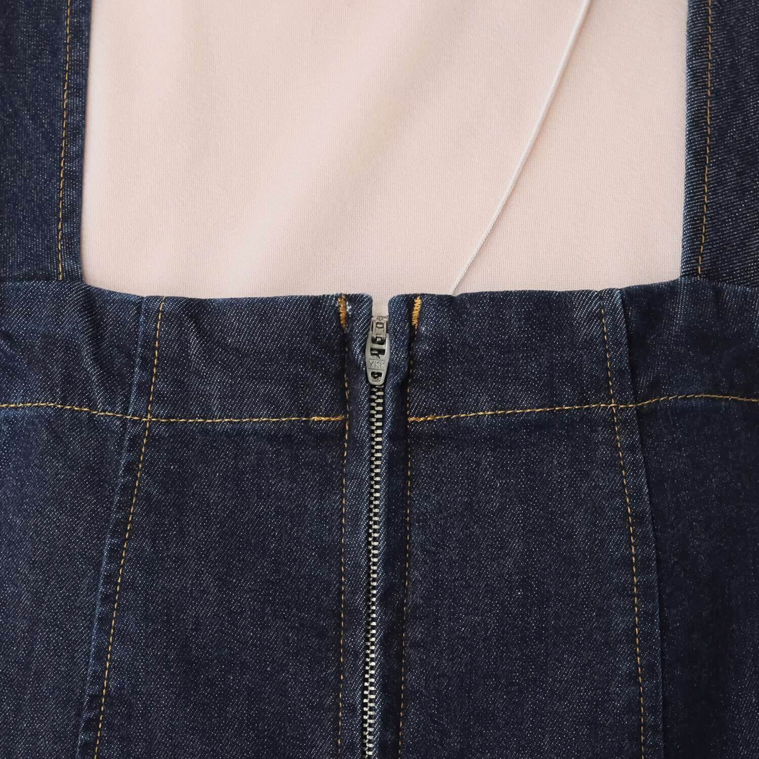 シュガーデプト ふんわり肌に気持ち良い ソフトタッチデニム ジャンパースカート