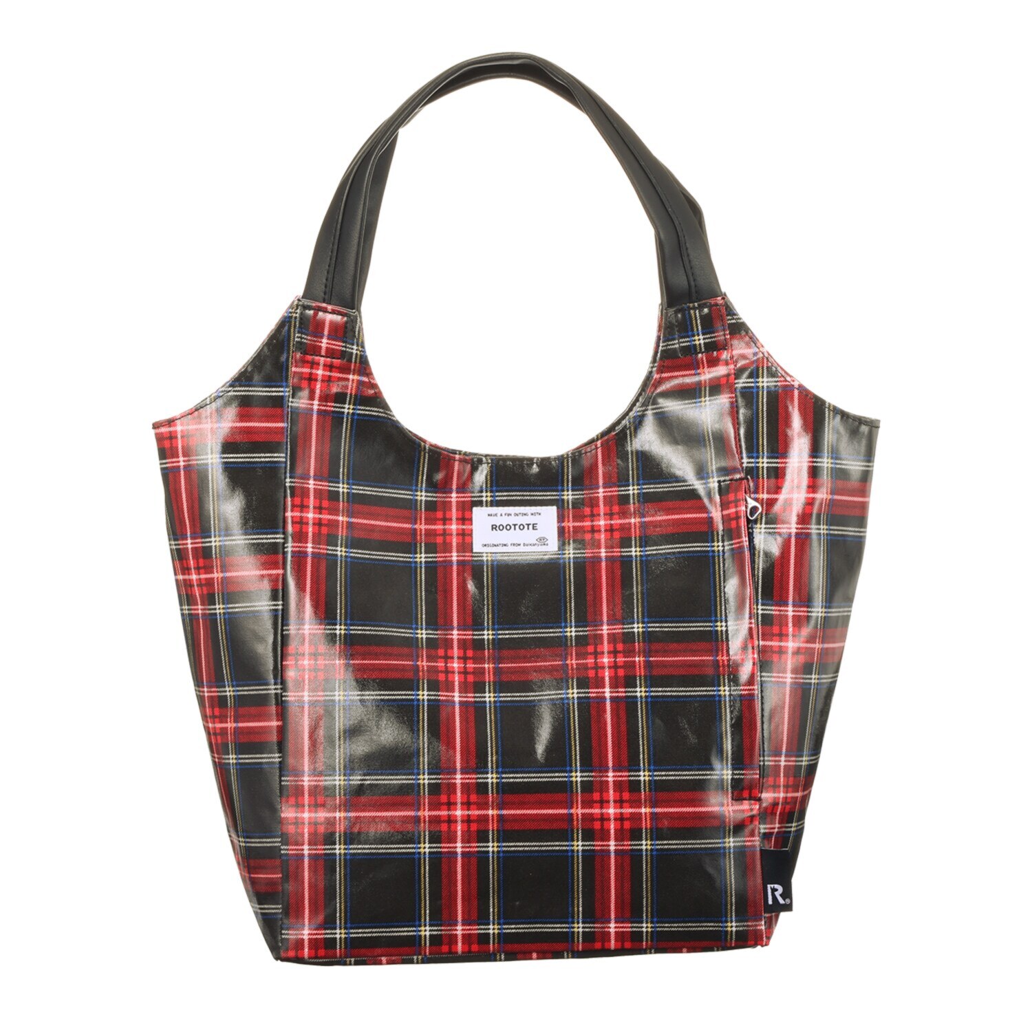 ルートート ラミネート加工で 汚れもサッと拭けて安心 Ａ４サイズＯＫ 肩掛けスムーズ 大人柄トートバッグ