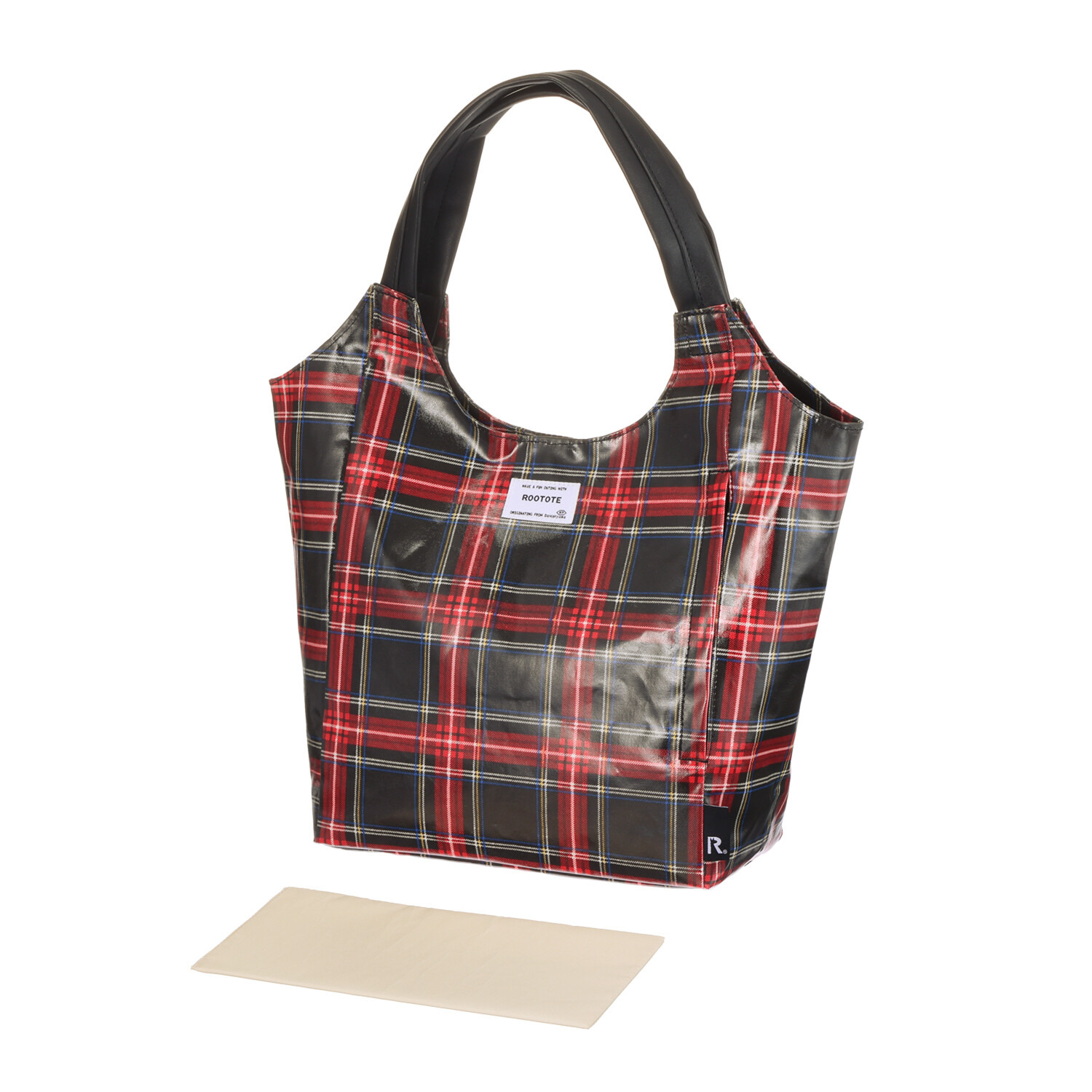 ルートート ラミネート加工で 汚れもサッと拭けて安心 Ａ４サイズＯＫ 肩掛けスムーズ 大人柄トートバッグ