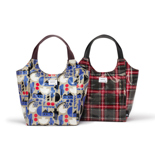 ルートート　ラミネート加工で　汚れもサッと拭けて安心　Ａ４サイズＯＫ　肩掛けスムーズ　大人柄トートバッグ