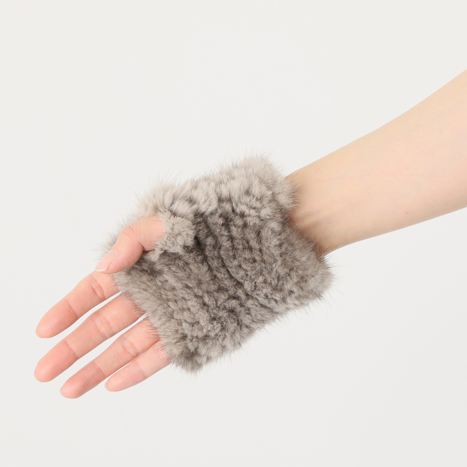 ティエドゥール ミンクヤーン 指だしグローブ