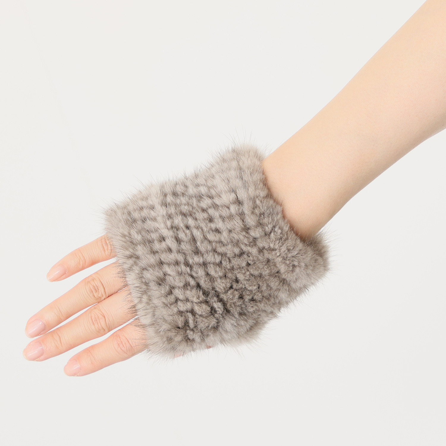 ティエドゥール ミンクヤーン 指だしグローブ