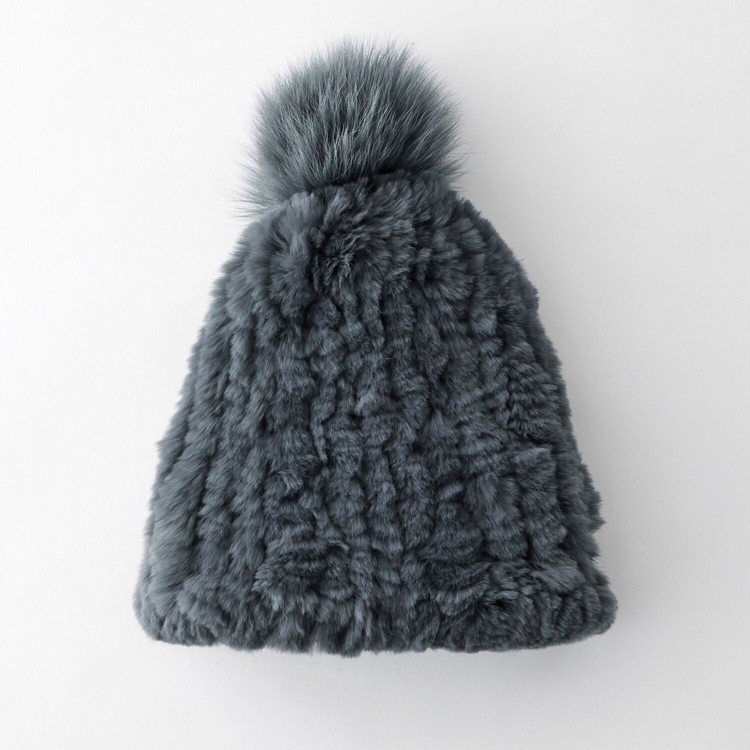 ティエドゥール レッキスラビットヤーン フォックスポンポン アクセント 帽子