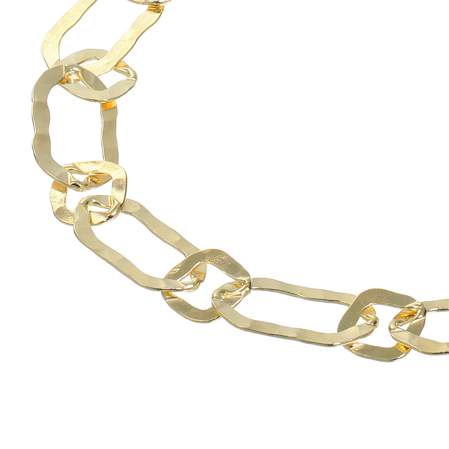 アルジェント イタリアーノ シルバー ハンマーテクスチャー リンクブレスレット