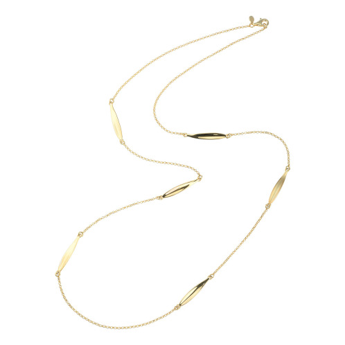 アルジェント　イタリアーノ　シルバー　リーフモティーフ　ステーションデザイン　ロングネックレス