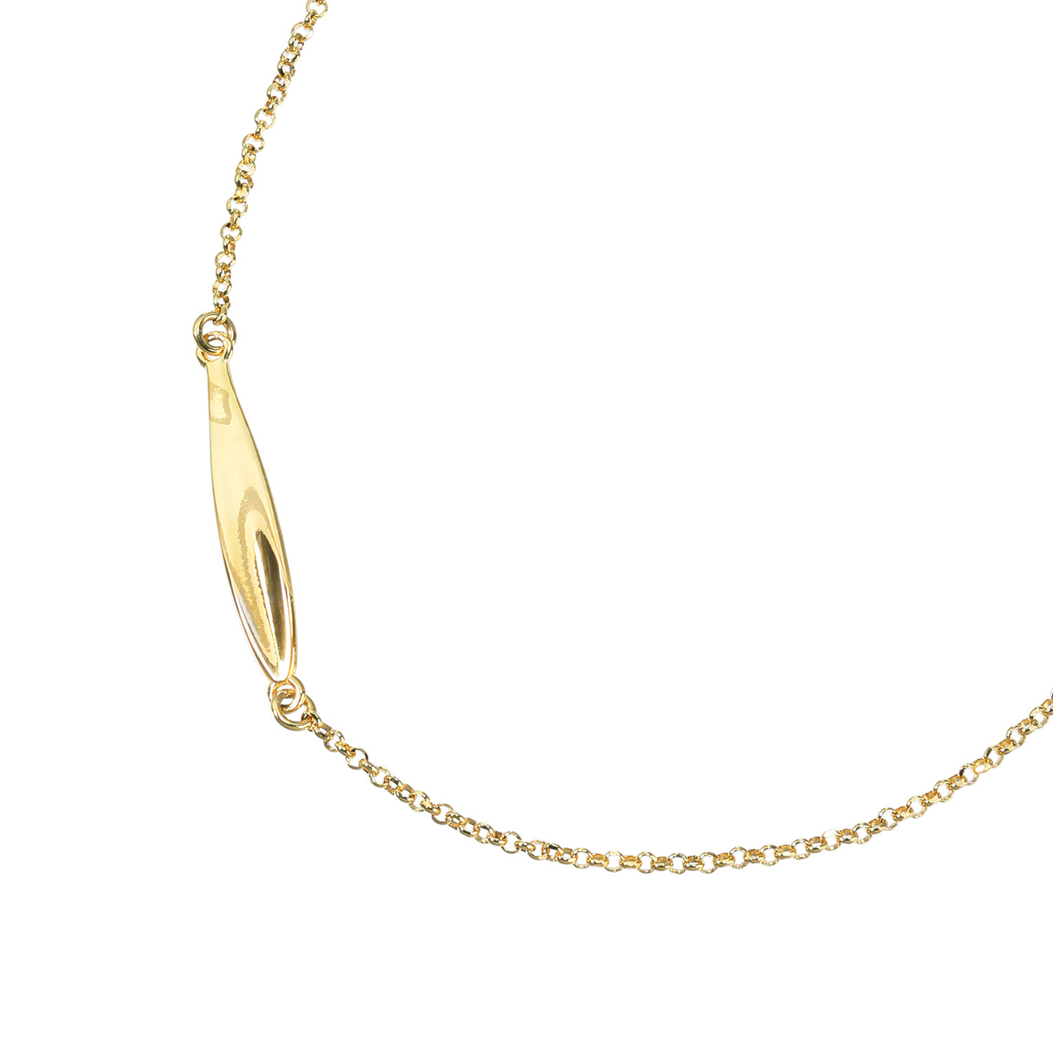 アルジェント イタリアーノ シルバー リーフモティーフ ステーションデザイン ロングネックレス