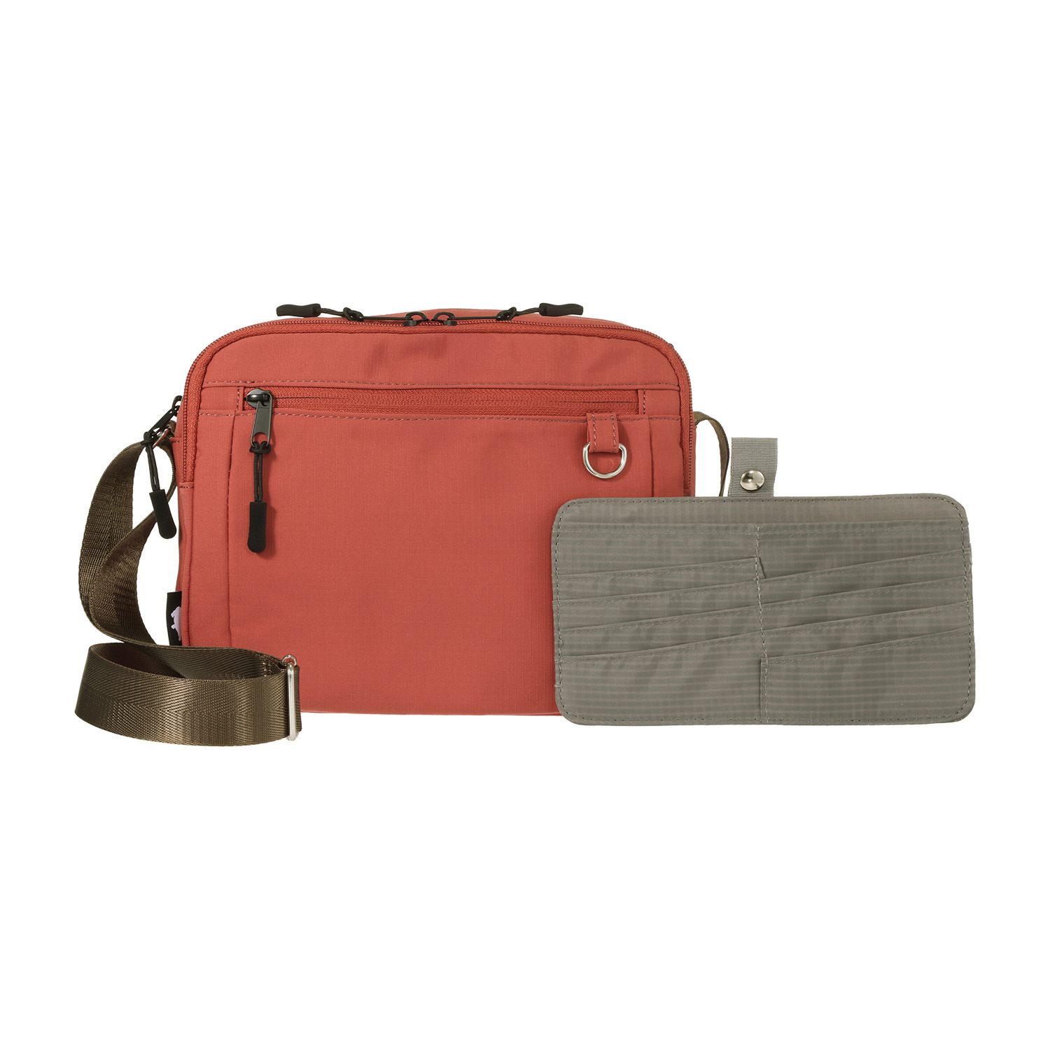 カバッグ はっ水 さっと出せる！ カードケース付 軽量ショルダーバッグ