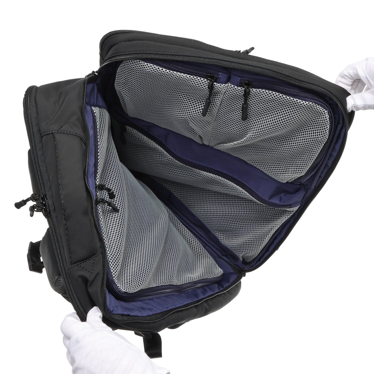 カバッグ はっ水 ガバッと開く キャリーケース感覚！ 時短リュック