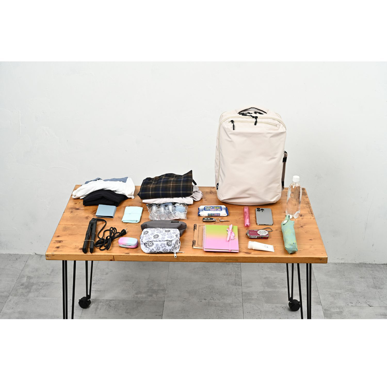 カバッグ はっ水 ガバッと開く キャリーケース感覚！ 時短リュック