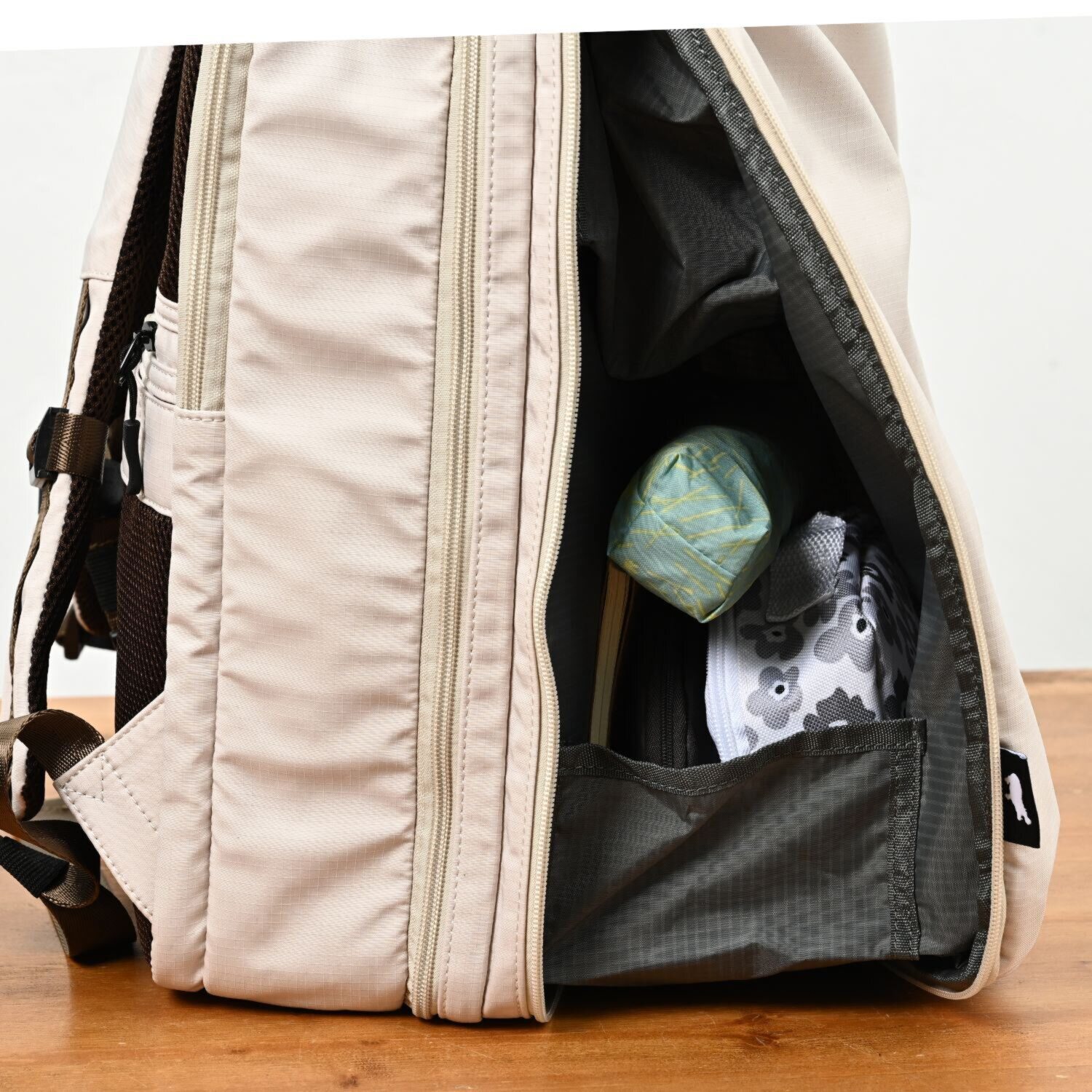 カバッグ はっ水 ガバッと開く キャリーケース感覚！ 時短リュック