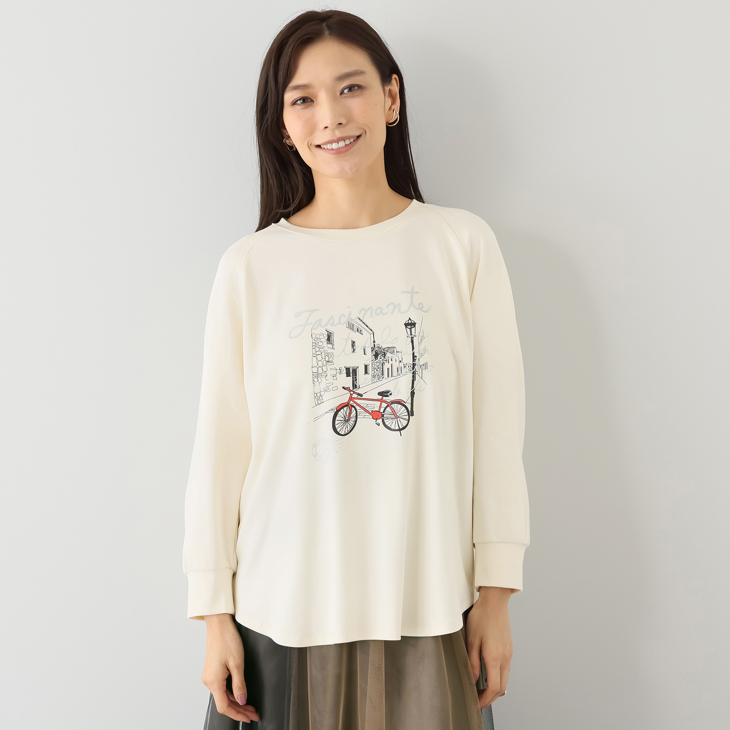 アリュメット プリントカットソー プルオーバー