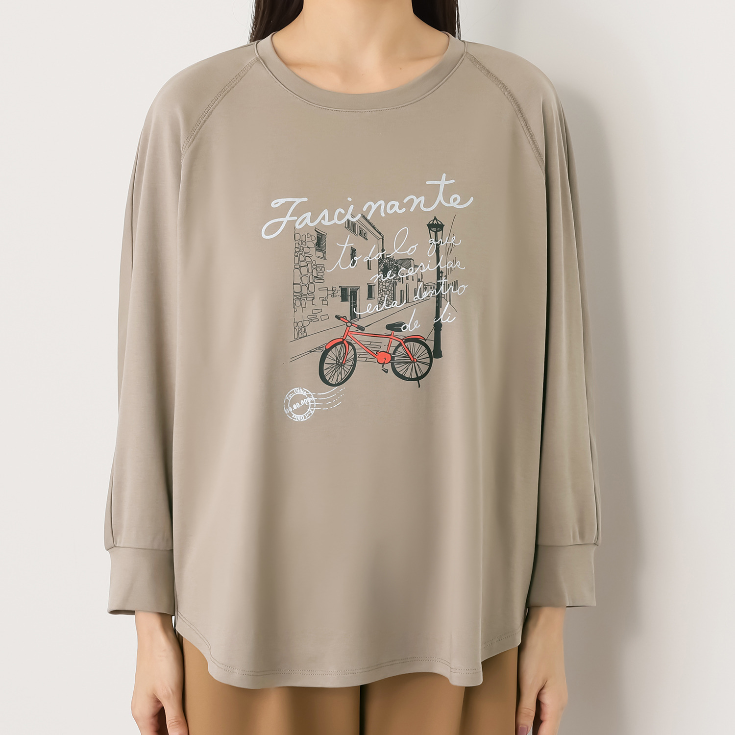 アリュメット プリントカットソー プルオーバー